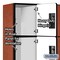 Salsbury Industries 4 Tier Designer Locker, 54"Wx76"Hx18"D, 12 Door, Cherry 18-24368CHE - alternate 2